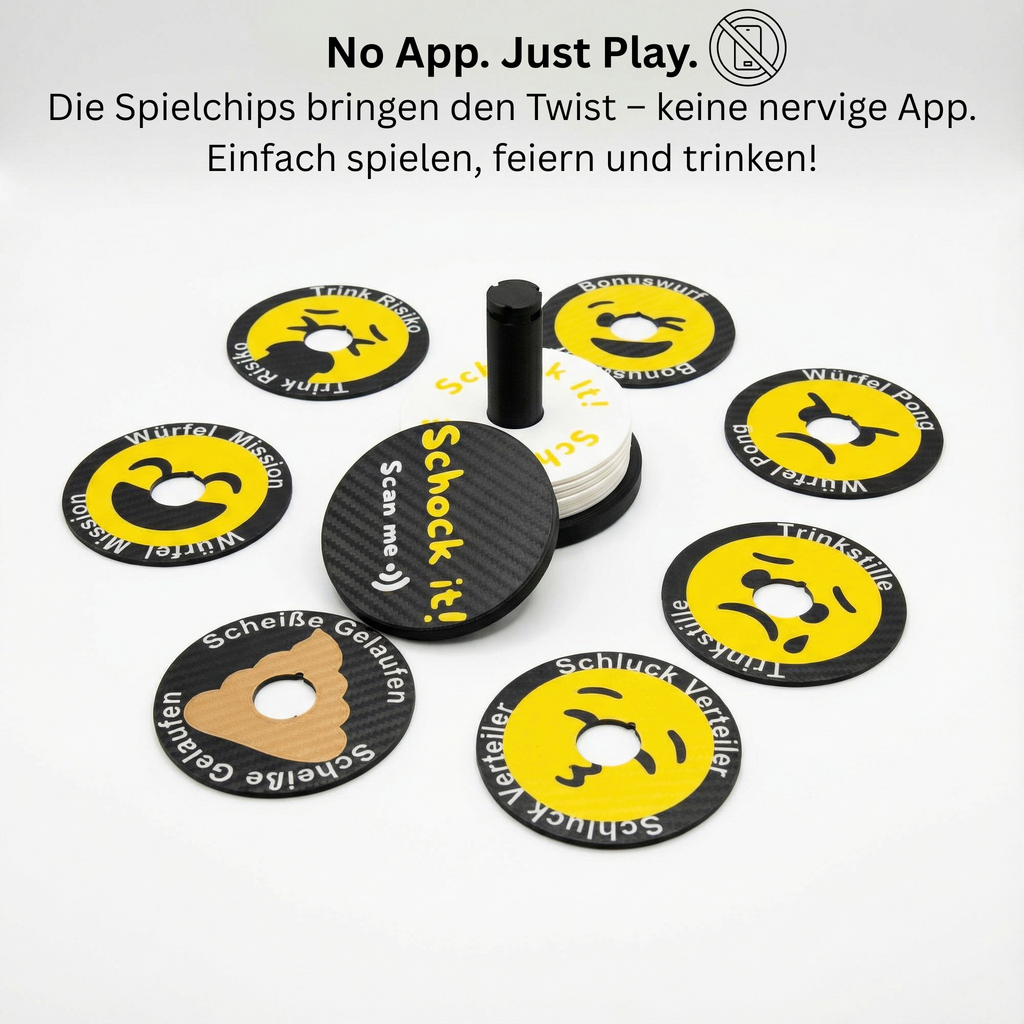 Schock it! Schockbesteck inkl. 3 Becher & Würfel